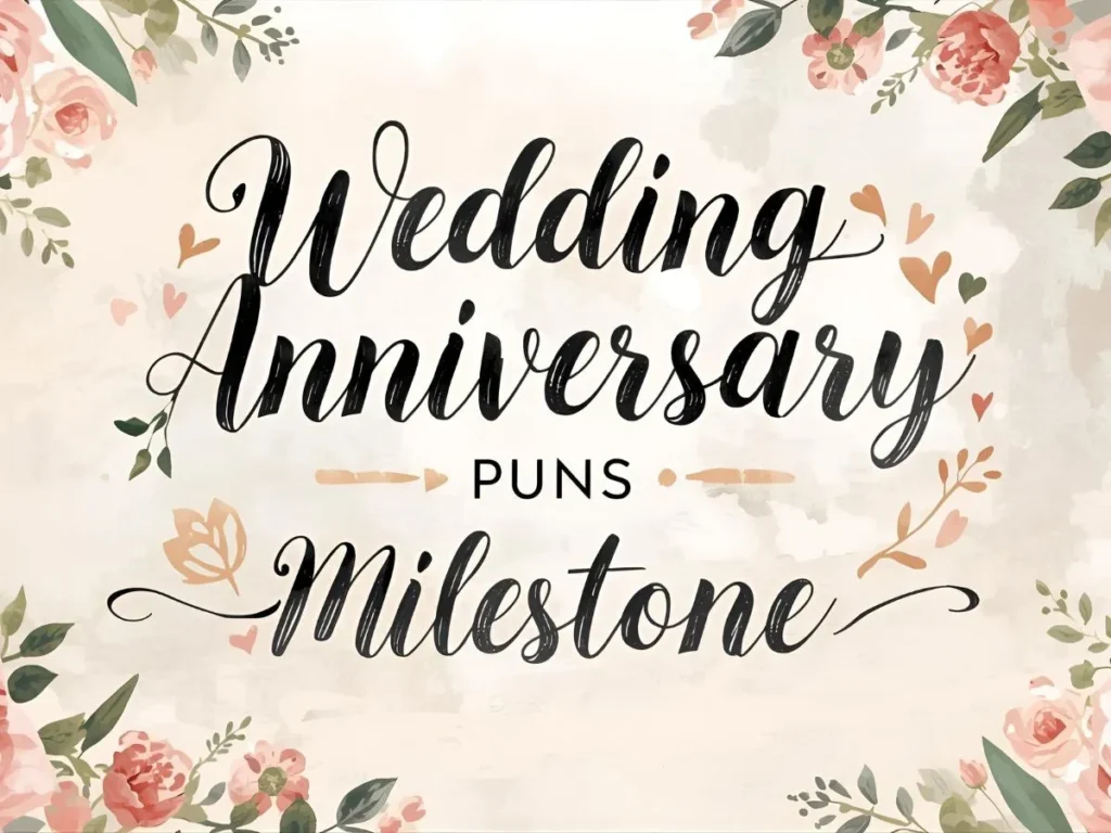 Wedding Anniversary Puns for Milestone Years